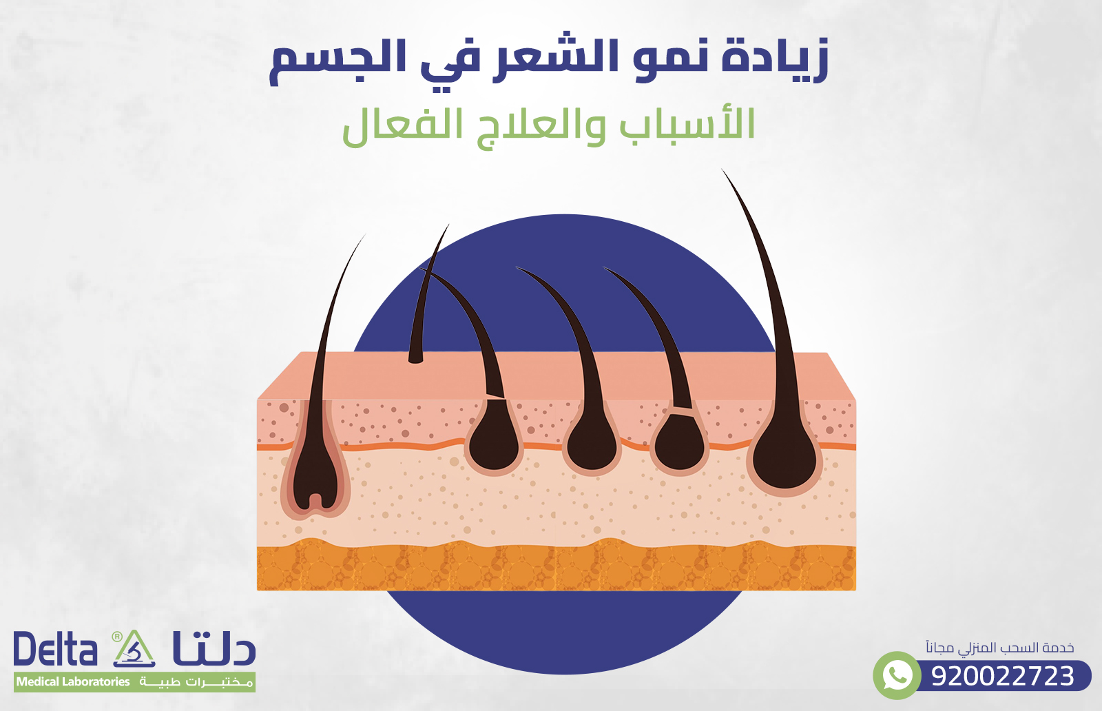 زيادة نمو الشعر في الجسم : الأسباب والعلاج الفعال